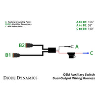 Diode Dynamics - DD4056 - OEM Auxiliary Switch Dual-Output Wiring Harness