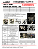 MOTOR COMPLETO HKS RB26 2.8L HR V-CAM - Nissan GTR R34