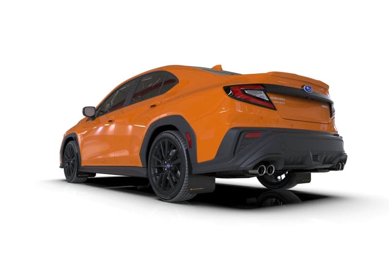 Rally Armor 2022+ Subaru WRX Black UR Mud Flap w/ Orange Logo