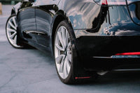 Rally Armor 17+ Tesla Model 3 Black UR Mud Flap - Metallic Black Logo
