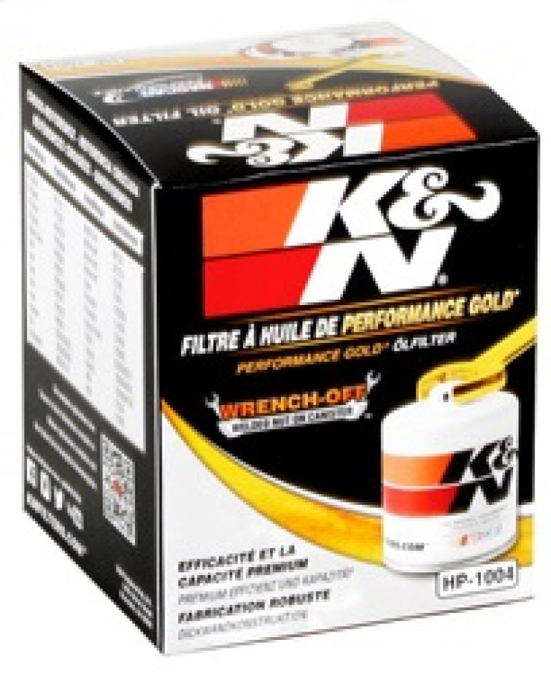 Filtro de aceite dorado de alto rendimiento K&amp;N M20xP1.5 de 3,41 a 3,16 pulgadas