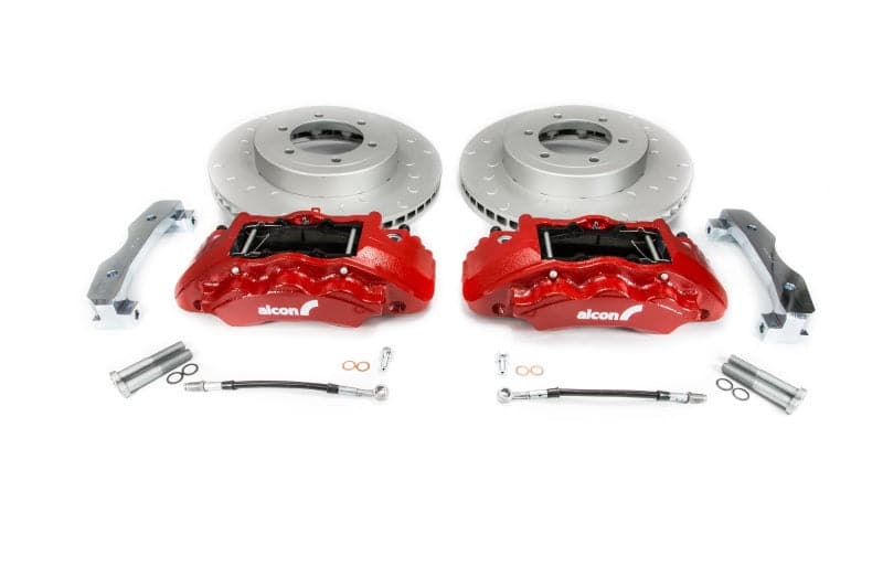 Alcon 16+ Toyota Tacoma w/ 17in Wheels 352x30mm Rotors 6-Piston Red Calipers Front Brake Upgrade Kit