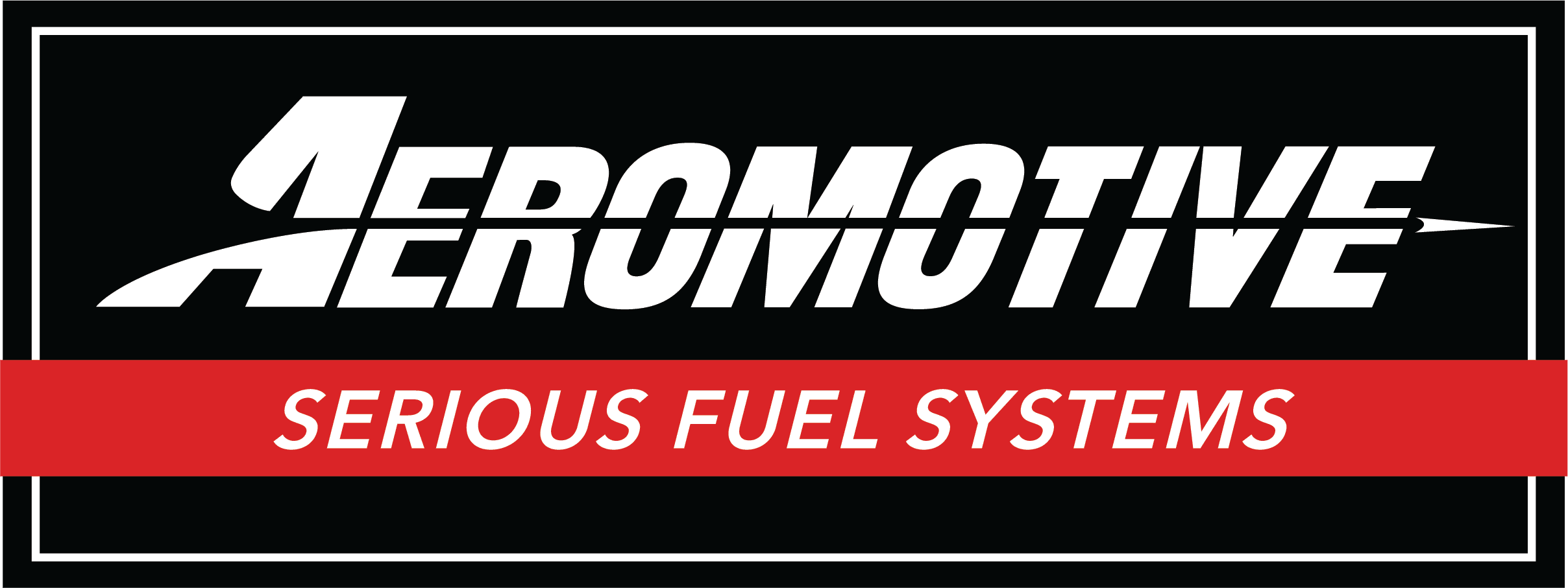 Aeromotive Banner - 32in x 92in (Black/Red) (95012)