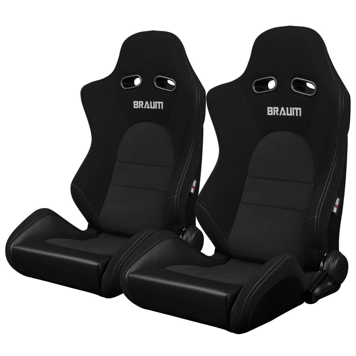 Braum Racing Braum Racing Advan Series Sport Seats in Black Cloth w. Alcantara Inse ...