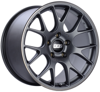 BBS CH-R 19x9" 5x120 +44 Satin Titanium Polished Rim Protector Wheel (CH130TIPO)