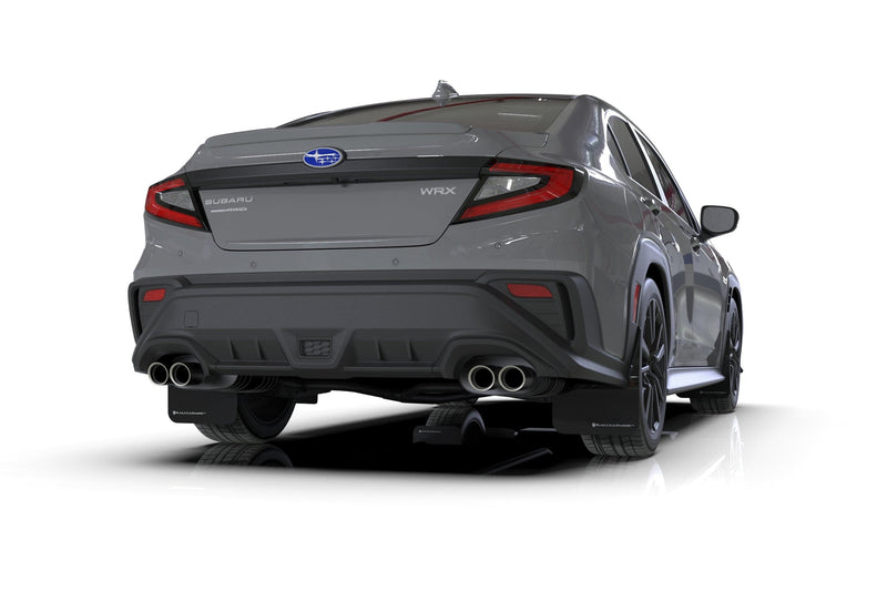 Rally Armor 2022+ Subaru WRX Black UR Mud Flap w/ White Logo (MF92-UR-BLK/WH)
