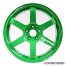 Volk Racing TE37 Saga 18x9.5 +38 5x114.3 Wheel in GT Green