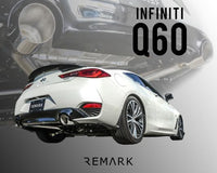 Remark 2017+ Infiniti Q60 Axle Back Exhaust w/Burnt Stainless Double Wall Tip