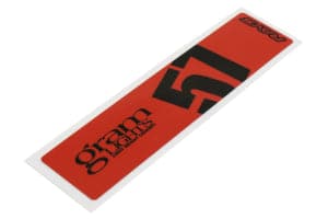 Gram Light 57CR and 57DR Red Spoke Decal Pair