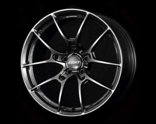 Volk Racing G025 Wheel 18x9.5" 5x114.3 +38mm Wheel in Shining Black Metal w/ Rim Edge DC