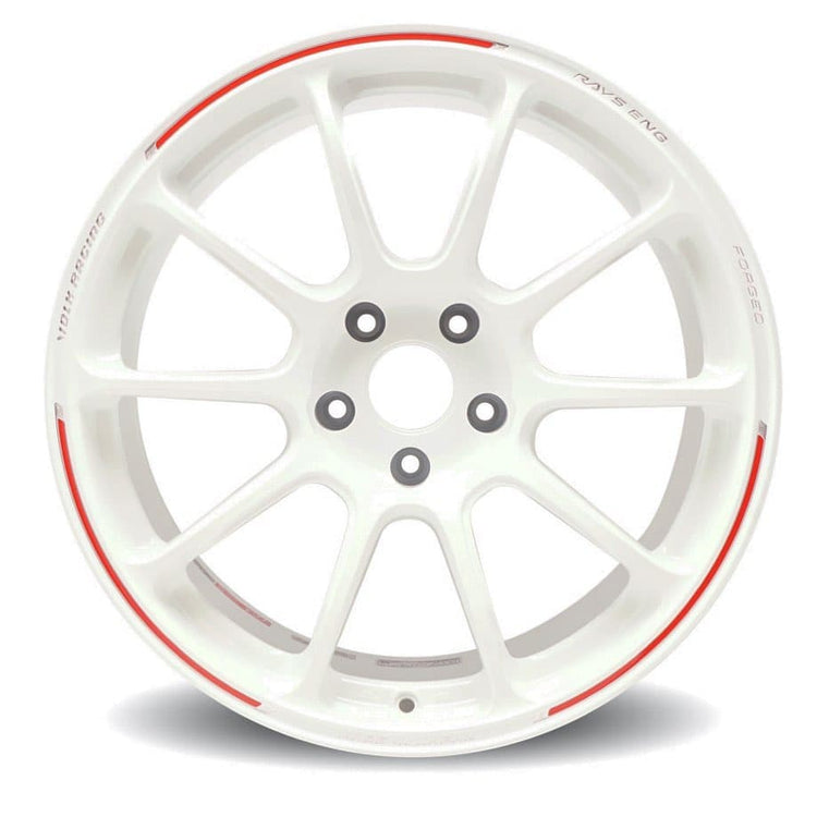 Volk Racing ZE40 RW Limited 18x9.5 +46 5x120 Wheel in Dash White REDOT ...