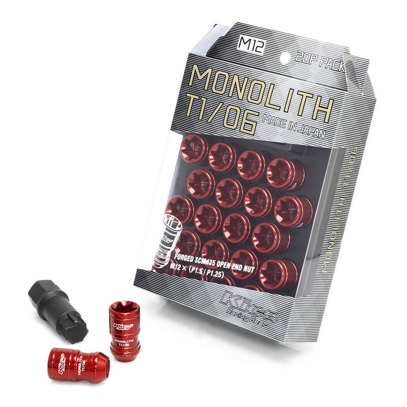 Project Kics Monolith T1/06 Lug Nut Set in Red 12x1.25 (WMN03R)