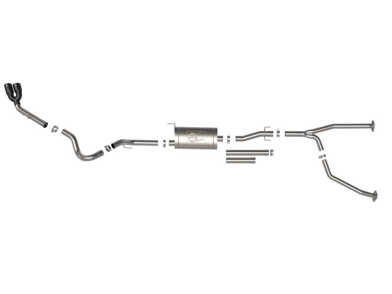 aFe 2022 Toyota Tundra V6-3.5L (tt) Vulcan Series 2.5in to 3in 304 SS Cat-Back Exhaust w/ Black Tip (49-36061-B)