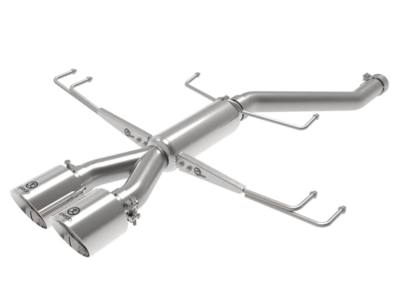 aFe Takeda 2.5in 304SS Sistema de escape con eje trasero 17-19 Honda Civic Type R L4-2.0L (t) - Punta pulida