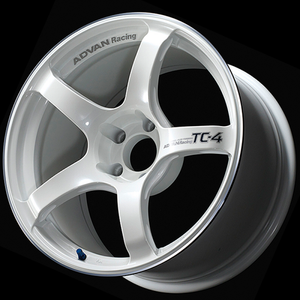 Advan TC4 18x9.5 +45 5-120 Racing White Metallic & Ring Wheel Advan TC4 18x9.5 +45 5-120 Racing White Metallic & Ring Wheel