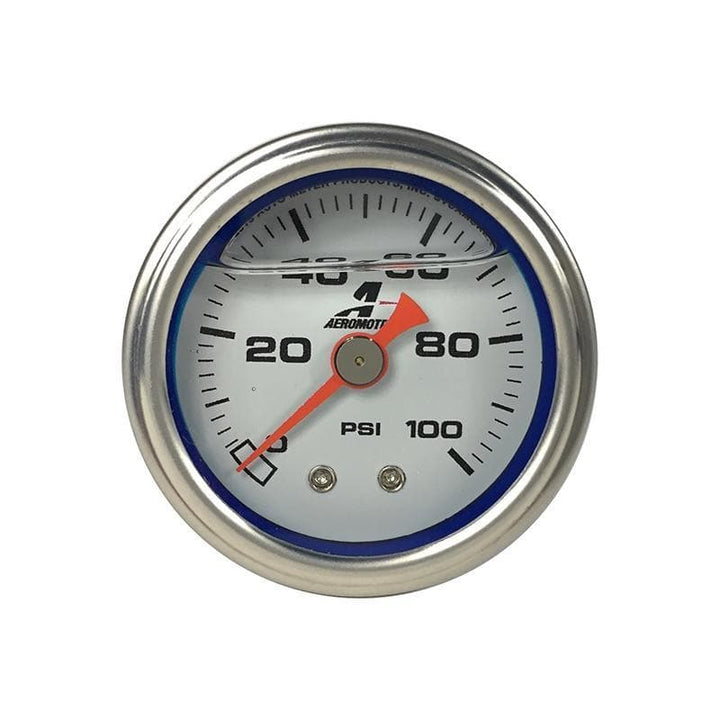 Aeromotive 0-100psi Analog Mechanical Fuel Pressure Gauge 1.5
