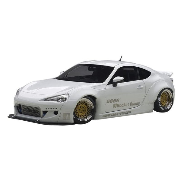 AUTOart 1/18 Rocket Bunny Toyota 86, White Gold Wheels | KamiSpeed.com