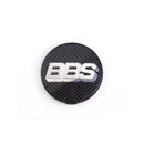 BBS Carbon Back Silver Logo Center Caps 56mm