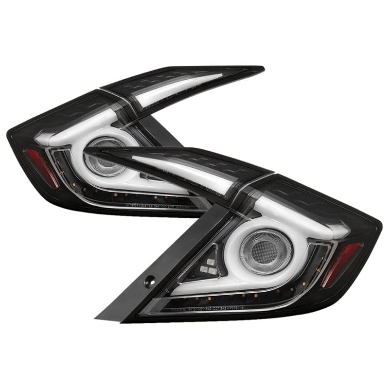 Spyder 16-19 Honda Civic 4 Door Light Bar LED Black Tail Lights
