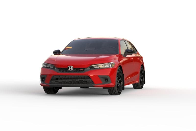 Rally Armor 2022+ Honda Civic (Incl. Si/Sport/Touring) UR Black Mud Flap w/ Red Logo