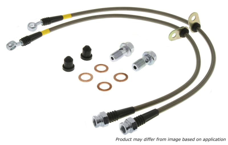 StopTech 00-05 Celica GT-S/05-08 Scion tC Líneas de freno trasero de acero inoxidable