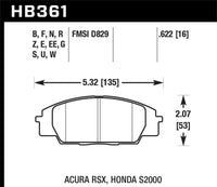 Hawk Front Race Pads for S2000 and RSX