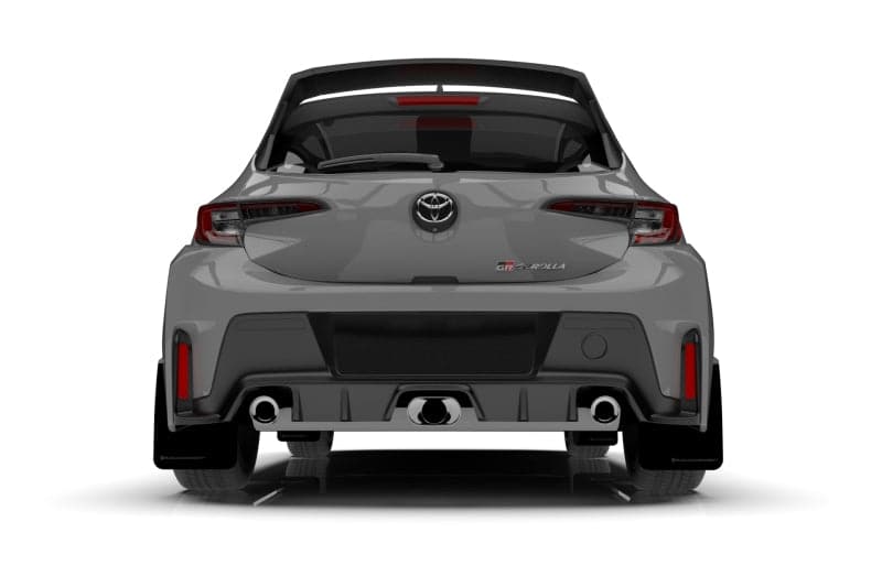 Rally Armor 2023+ Toyota GR Corolla Black UR Mud Flap w/ Dark Grey Logo