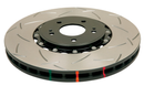 DBA 5000 Fully Assembled 2-Piece Black Rotor Hat T3 Slotted 350mm x 32mm for 17+ Honda Civic Type R