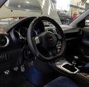 DAMD Volante de carbono en forma de D con puntada roja Subaru WRX/ STi 05-07, Legacy/ Outback 04-06, Forester 05-08