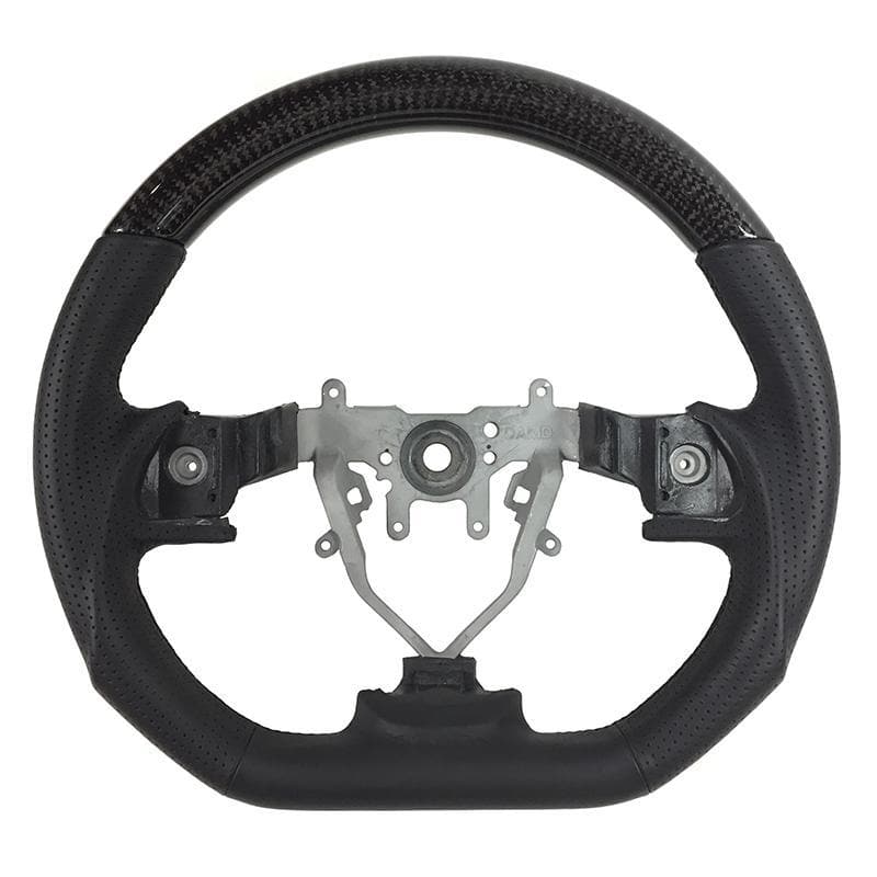 DAMD D-Shape Carbon Steering Wheel (Black Stitching) - 08-14 Impreza WRX / STI, 08-09 Legacy / Outback, and 09-13 Forester