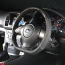 DAMD D-Shape Carbon Steering Wheel (Black Stitching) - 08-14 Impreza WRX / STI, 08-09 Legacy / Outback, and 09-13 Forester