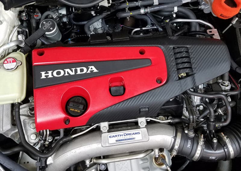 J&amp;L 17-19 Honda Civic Type R Separador de aceite del lado del pasajero 3.0 - Anodizado transparente