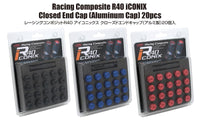 Project Kics 14x1.25 R40 Iconix Aluminum Cap Set - Red (20 Pcs) (WCIA5R)
