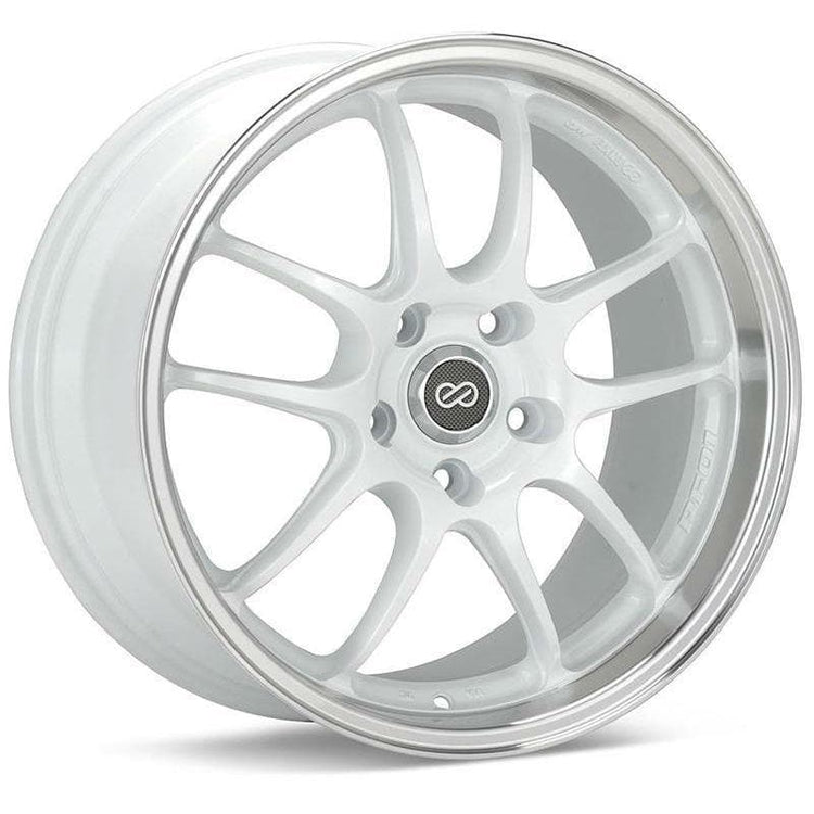 Enkei PF01SS 17x9.0 +60 5x114.3 White w/ Machined Lip Honda S2000 ...