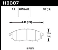 Hawk w/o Brembo Performance Ceramic Street Front Brake Pads (HB387Z.547)