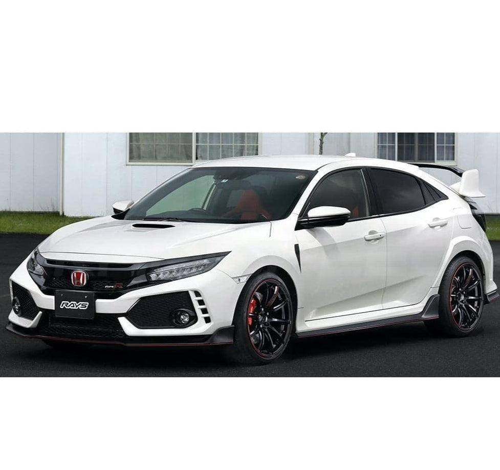 GramLight 57Transcend REV Limit 19x8.5 +45 5-120 | Gloss Black and Red Accents (FK8 Civic Type R)