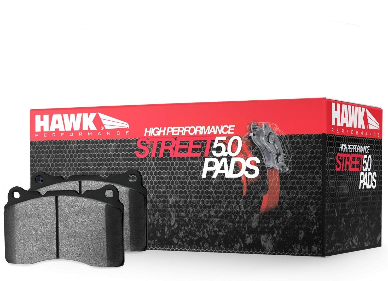 Hawk HPS 5.0 Front Brake Pads for 2017+ Civic Type R, 04-17 STi, 03+ EVO