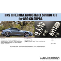 HKS Hipermax Touring Adjustable Spring Kit | 2020+ Toyota GR Supra A90