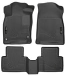 Husky WeatherBeater Black Floor Liners Combo for 2016+ Honda Civic & Type R (4DR)
