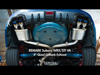 Remark 2015+ Subaru WRX/STi 4in Quad Cat-Back Exhaust Titanium Stainless Resonated (remRK-C4076S-01TC)