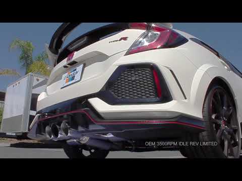 Escape con respaldo de gato GReddy Supreme SP de tres puntas - Honda Civic Type R 2017+
