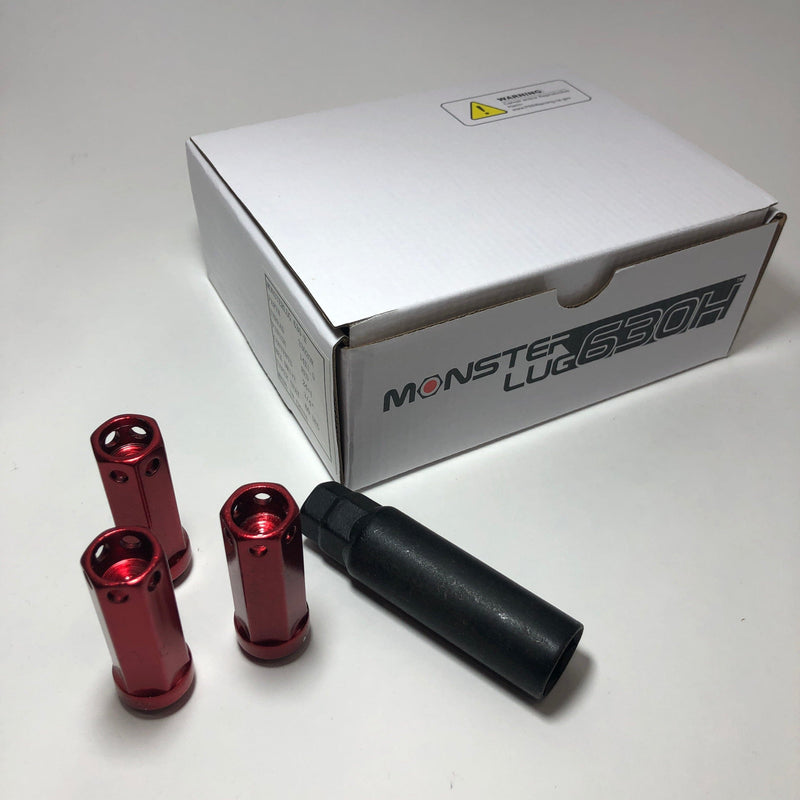Monsterlug 630-H 63mm Steel Red Lug Nuts 14x1.50
