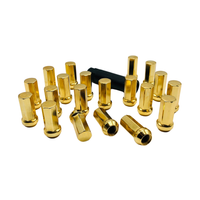 Kyokugen Gold Plated 42mm Lug Nuts in 12x1.50 (20 Pack)