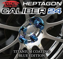 Kics Heptagon Caliber 24 Lug Nuts "Titanium Blue Coating" 12x1.25