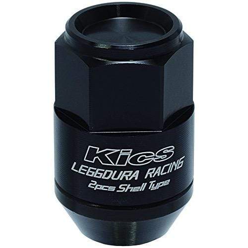 Kics Leggdura Racing 2-Piece 35mm Lugnuts and Locks in Black | 12x1.25