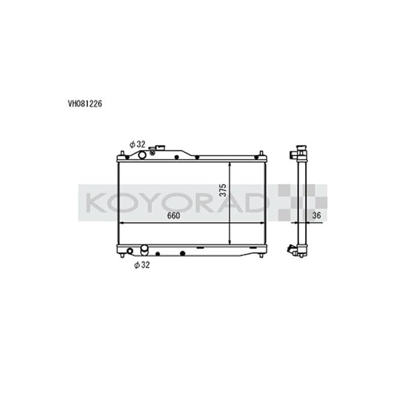Koyo Hyper Core Aluminum Radiator for Honda S2000