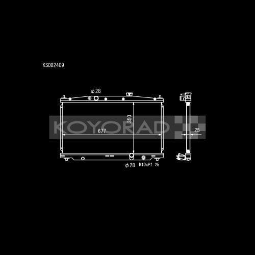 Radiador de aluminio Koyo serie KS | 11-16 Honda CR-Z (MT)