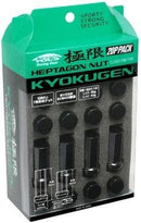 Kyokugen 42mm Heptagon Black LugNuts 20pc 12x1.5
