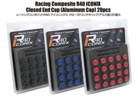 Kics R40 iCONIX Closed End Aluminum Caps