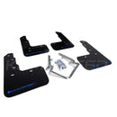 Rally Armor Black Mud Flaps Blue Logo for 2017+ Honda Civic Type R (MF47-UR-BLK/RD)